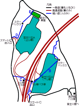 富士川ＳＡ地図